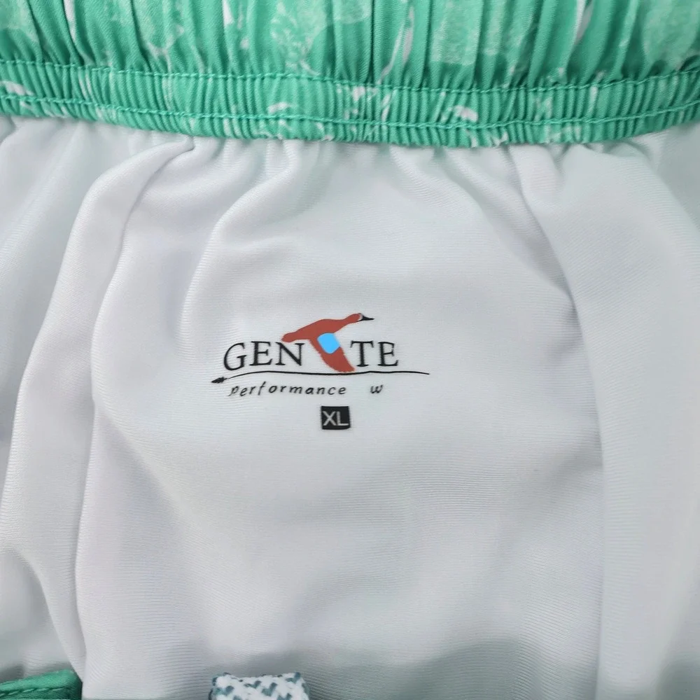 GenTe Performance Goat‎ Dolphin Print Lined Board Shorts Green Mens XL